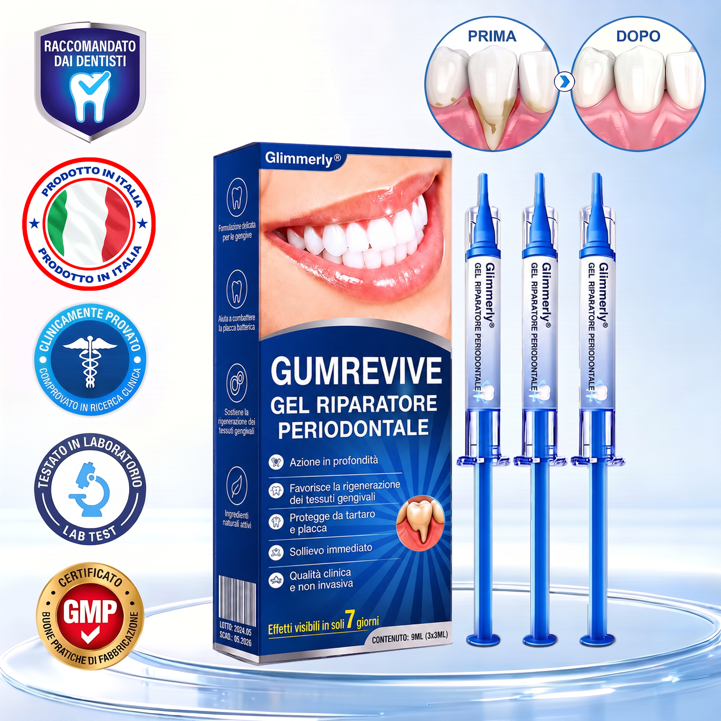 🇮🇹Glimmerly®🏅 GUMREVIVE GEL RIPARATORE PERIODONTALE🐟