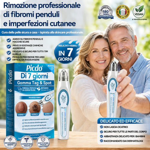 𝐏i𝐜𝐝o® 💡 Soluzione mirata di 7 giorni per la cura degli acrocordoni e delle imperfezioni cutanee (Applicazione indolore con roll-on, senza lasciare segni)