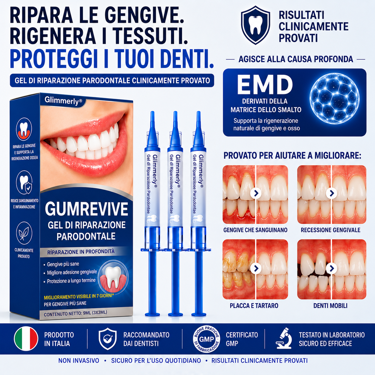 🇮🇹Glimmerly® 🦷GUMREVIVE GEL RIPARATORE PERIODONTALE🏆